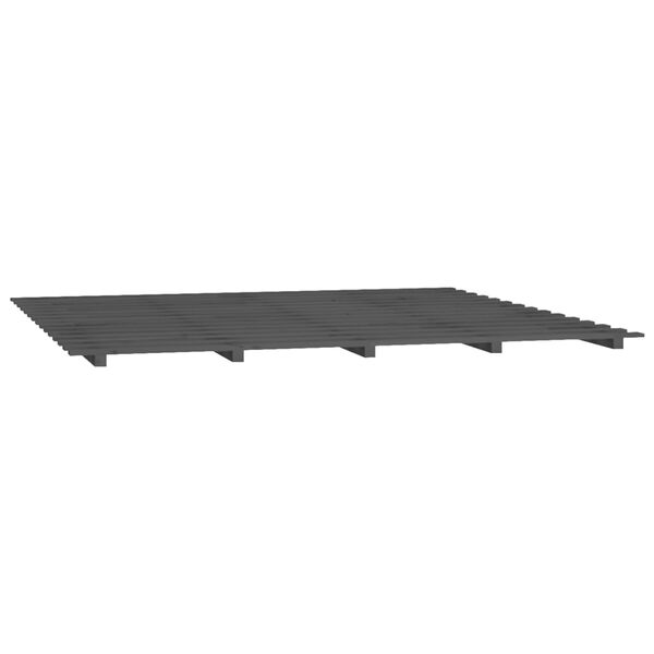 vidaXL Cadre de lit sans matelas gris 160x200 cm bois de pin massif