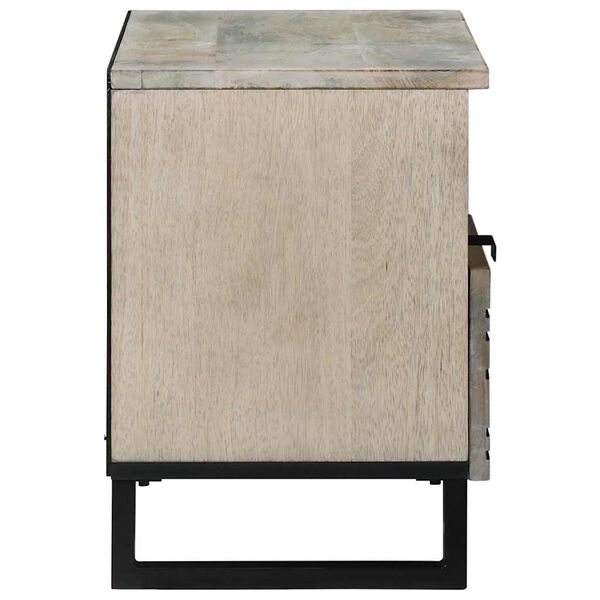 vidaXL Unites TV avec tiroir Blanc 80 x 33 x 46 cm Bois d'ing&eacute;nierie