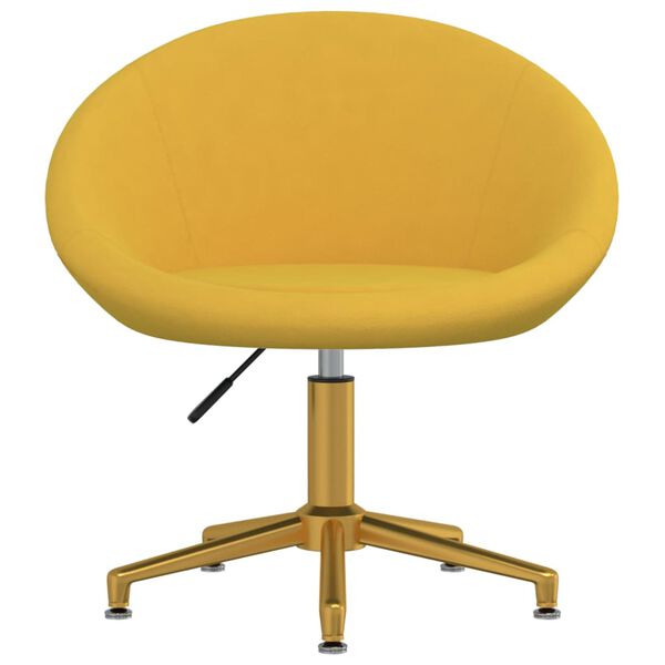 vidaXL Chaises &agrave; manger lot de 2 jaune velours
