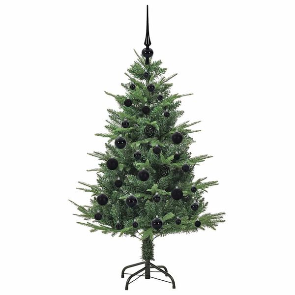 vidaXL Arbre de No&euml;l artificiel pr&eacute;-&eacute;clair&eacute; avec ensemble de boules