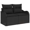 vidaXL Ensemble de canapé de jardin avec coussin 11 pcs Noir