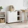 vidaXL Cabinet roulant Blanc 100 x 39 x 65,5 cm Bois de Pin Massif