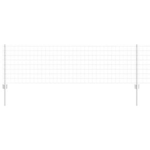 vidaXL Cl&ocirc;ture Euro avec poteau 50 x 0,6 m Acier galvanis&eacute; Argent&eacute;