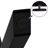 vidaXL Pieds de table basse en forme de X, 2 pi&egrave;ces, noir, 38 x (42-43) cm, acier