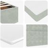VidaXL Cadre de lit ottoman et matelas gris clair 160x200cm velours