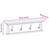 vidaXL Porte-manteau mural Naturel 70 x 10 x 20 cm Bois de teck massif