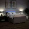 vidaXL Sommier &agrave; lattes de lit avec matelas Taupe 160x200 cm Tissu