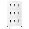 vidaXL Armoire &agrave; casiers Blanc 90x45x180 cm Acier