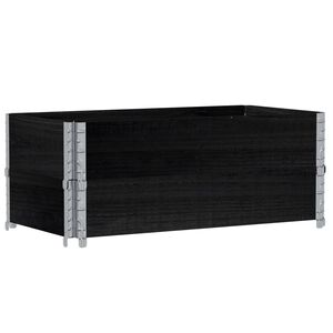 vidaXL Jardini&egrave;re noir 100x50 cm bois massif de pin