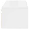 vidaXL Cabinet en Bois avec tiroir Blanc brillant 100,5 x 39 x 30 cm
