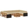 vidaXL Ensemble de canap&eacute;s d'ext&eacute;rieur 10 pc Naturel et Beige