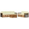 vidaXL Ensemble de canap&eacute;s d'ext&eacute;rieur 6 pc Naturel et Cr&egrave;me