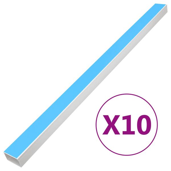 vidaXL Goulotte de c&acirc;ble auto-adh&eacute;sive 150x50 mm 10 m PVC