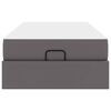 vidaXL Cadre de lit avec matelas avec matelas 2 pcs Gris PVC