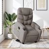 vidaXL Fauteuil inclinable de massage Taupe Tissu