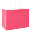 vidaXL Sacs en papier 50 pcs avec poign&eacute;es rose 32x17x25 cm