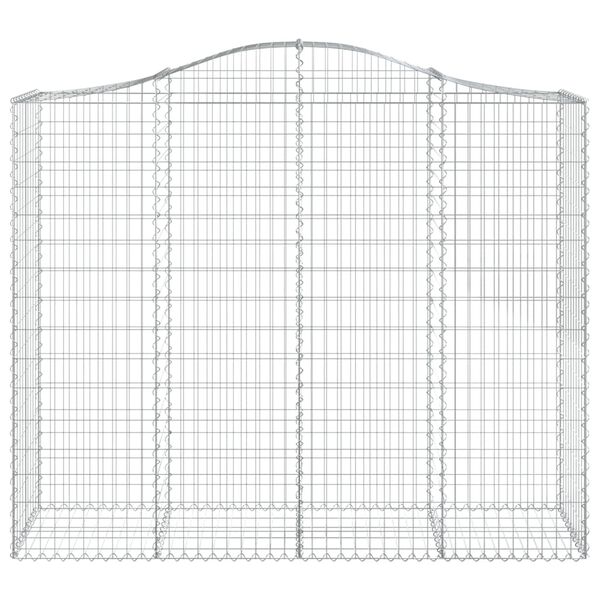 vidaXL Paniers &agrave; gabions arqu&eacute;s 10 pcs 200x50x160/180 cm Fer galvanis&eacute;