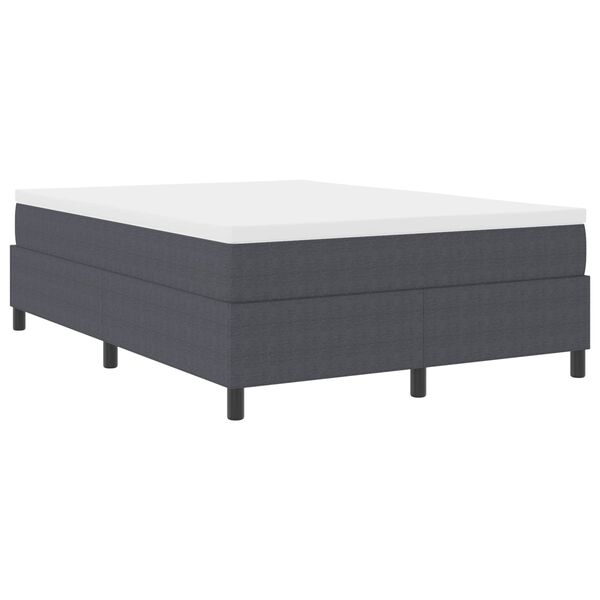 vidaXL Cadre de lit plateforme Gris fonc&eacute; 140 x 190 cm tissu