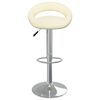 vidaXL Tabourets de bar lot de 2 cr&egrave;me similicuir