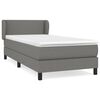 vidaXL Sommier &agrave; lattes de lit avec matelas Gris fonc&eacute; 80x200 cm Tissu