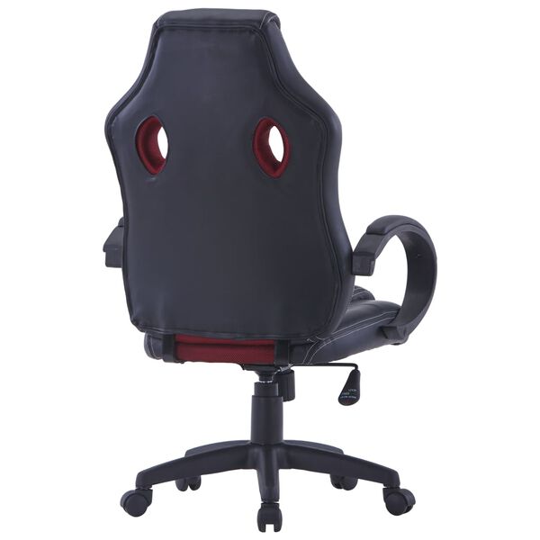 vidaXL Chaise de jeu Rouge bordeaux Similicuir