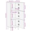 vidaXL Haut Armoire avec porte Finition Lavage Blanc 40 x 33 x 110 cm