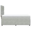 vidaXL Sommier &agrave; lattes de lit et matelas Gris clair 90x200 cm Velours
