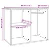vidaXL Armoire de dressing Ch&ecirc;ne fum&eacute; 80x40x65 cm Bois d'ing&eacute;nierie