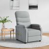 vidaXL Fauteuil de massage Gris clair Tissu
