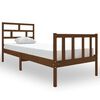 vidaXL Cadre de lit Marron miel Bois pin massif 75x190 cm Petit simple