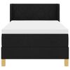 vidaXL Lit &agrave; ressorts avec matelas Noir 200 x 90 cm Polyester