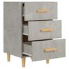 vidaXL Table de chevet gris b&eacute;ton 40x40x66 cm bois d'ing&eacute;nierie