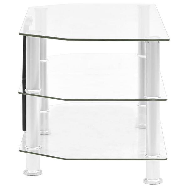 vidaXL Meuble TV Transparent 75x40x40 cm Verre trempé