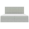 vidaXL Lit avec rangement et matelas Gris clair 200 x 200 cm Velours