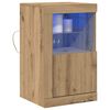 vidaXL Buffet LED 2 pcs Ch&ecirc;ne artisanal 41 x 37 x 67 cm