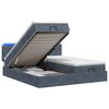 vidaXL Lit coffre avec matelas et LED Gris fonc&eacute; 160 x 200 cm Velours