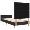 vidaXL Cadre de lit avec t&ecirc;te de lit Noir 90 x 200 cm tissu