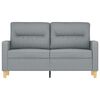 vidaXL Canap&eacute; &agrave; 2 places Gris clair 120 cm Tissu