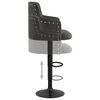 vidaXL Tabourets de bar lot de 2 gris fonc&eacute; velours