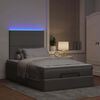 vidaXL Cadre de lit ottoman avec matelas gris clair 120x190 cm tissu