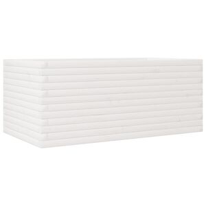 vidaXL Jardini&egrave;re blanc 110x60x45,5 cm bois de pin massif