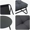 vidaXL Ensemble de salle &agrave; manger pour jardin 5 pcs Noir Acier