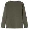 T-shirt enfants &agrave; manches longues kaki 140