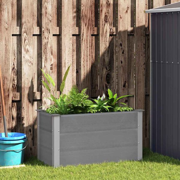 vidaXL Lit surélevé de jardin WPC 100 x 50 x 54 cm Gris