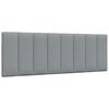 vidaXL Coussin de t&ecirc;te de lit Hanko gris clair 140 cm tissu