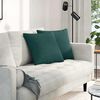 vidaXL Coussins de canap&eacute; 2 pcs Vert fonc&eacute; 45 x 45 cm tissu