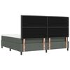 vidaXL Lit &agrave; ressorts avec matelas Gris fonc&eacute; 200 x 200 cm tissu