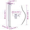 vidaXL Colonne &agrave; eau de jardin 60 cm acier inoxydable carr&eacute;