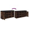 vidaXL Banc à chaussures chêne fumé 102x32x50 cm bois d'ingénierie