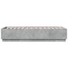 vidaXL Cadre de lit avec LED sans matelas gris b&eacute;ton 90x200 cm